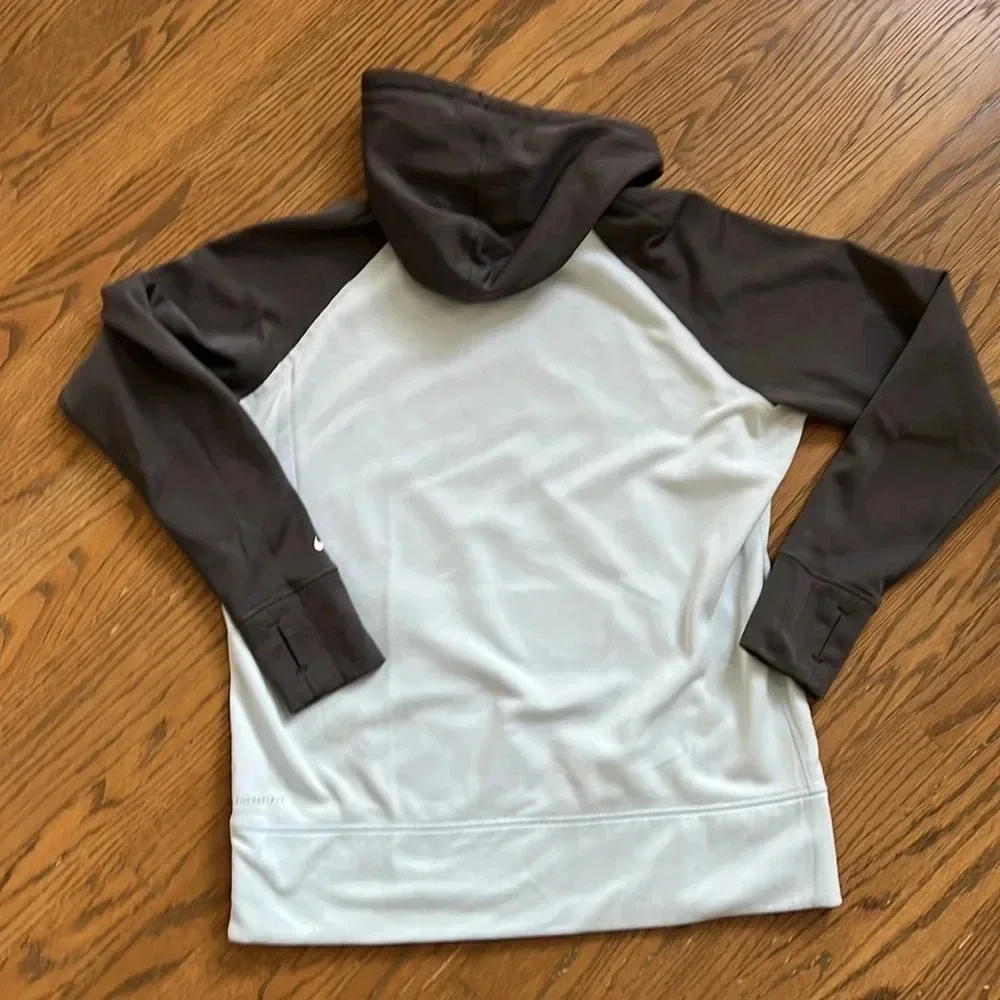 Nike Therma-Fit Blue and Grey hooded sweatshirt Women’s size XL